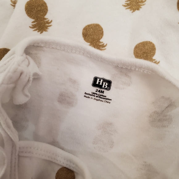 Hudson Baby HB pineapple print undershirt sz 24m - Picture 3 of 3